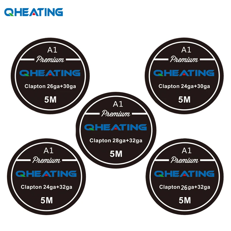Qheating 5 м/рулон A1 проволока типа Клэптон для намотки обслуживаемых атомайзеров и
