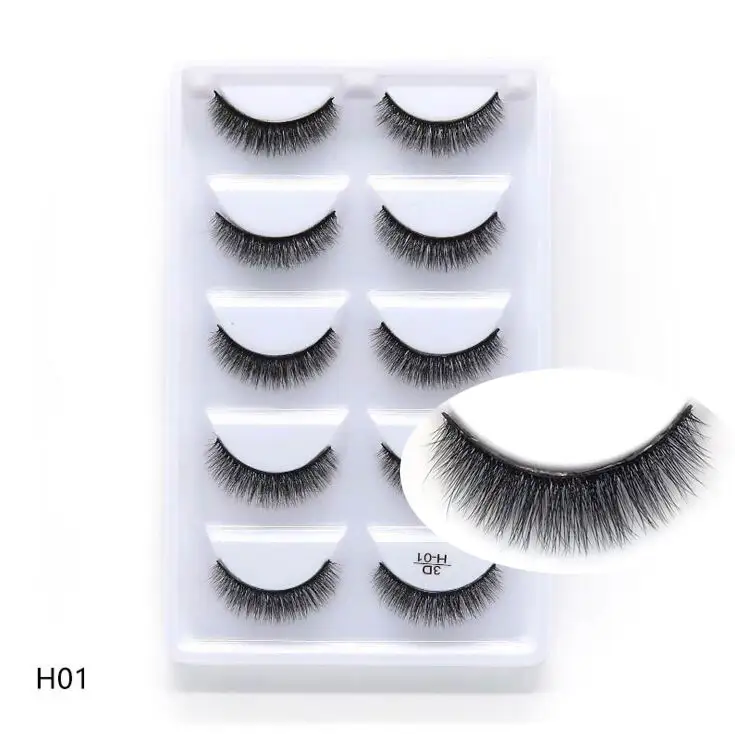 NEW 1/3/5 pairs Fake Mink Eyelashes 3D Natural False Eyelashes 3d Mink Lashes Soft Eyelash Extension Makeup Kit Cilios