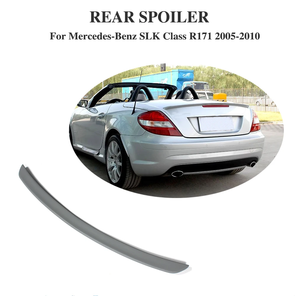 Задний спойлер для багажника крылья Mercedes-Benz SLK Class R171 2005-2010 FRP неоплетенный серый