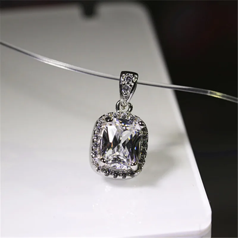 Кулоны CC для ожерелья Женская квадратная Свадебная искусственная вечевечерние