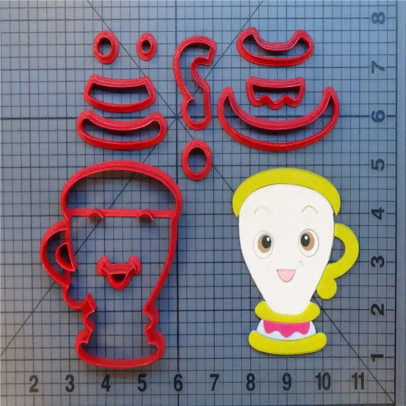 Красавица и Чудовище набор печенья на заказ 3D печать помадка кекс торт кухонные Инструменты для декорирования аксессуары - Цвет: Beauty 5 inch