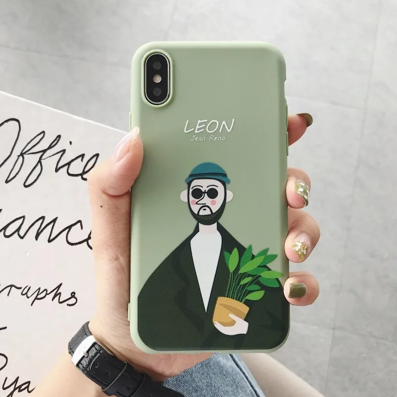 Cute Leon Matilda Phone Case For iPhone 6 6S 7 8 Plus Silicone Soft TPU capa X XR XS MAX S Back Cover Fundas |