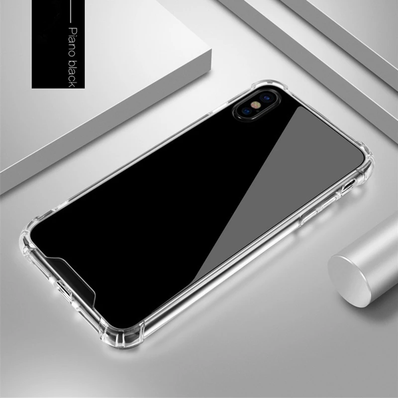 Для iphone XS Max Зеркало чехол для X XR мягкий Apple 9 8 7 6 6s плюс Противоударный задняя