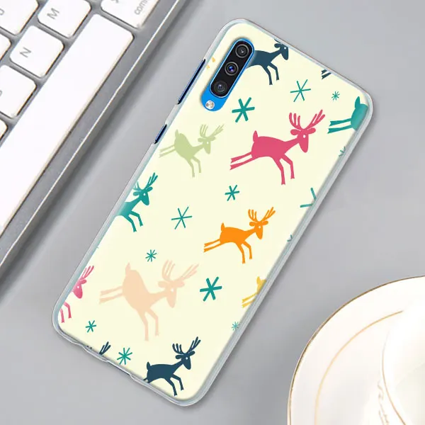 15 Счастливого Рождества год Лось snowma чехол КРЫШКА ДЛЯ samsung Galaxy A30 A40 A50 A70 A6 A8 плюс A7 A9 M30 чехол для телефона Coque - Цвет: 15