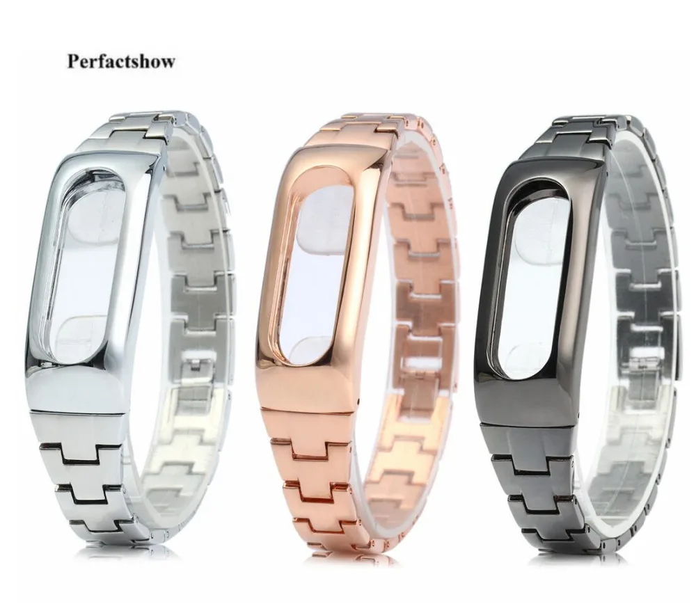 Металлический ремешок для Xiaomi Mi Band 2 браслет из нержавеющей стали MiBand