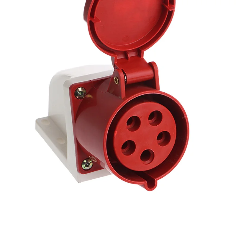 

32A 5pin Industrial Wall Socket Plug 240-415V Weatherproof IP44 3P+N+E Surface Mount Socket New 2019