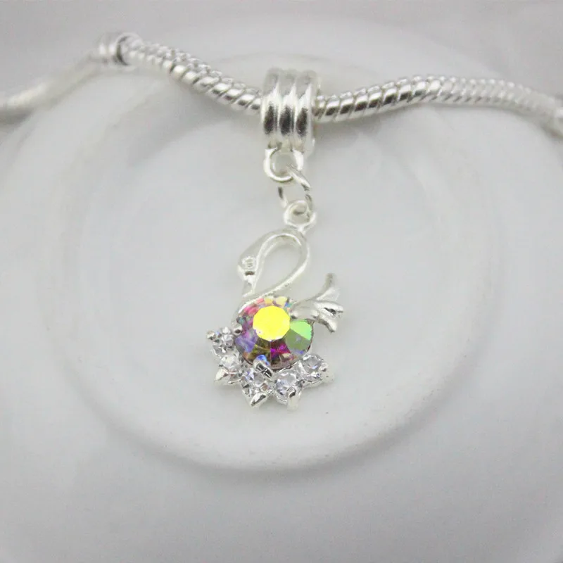 DGW DIY ювелирные аксессуары набор Многоцветный большое отверстие Лебедь pan dent