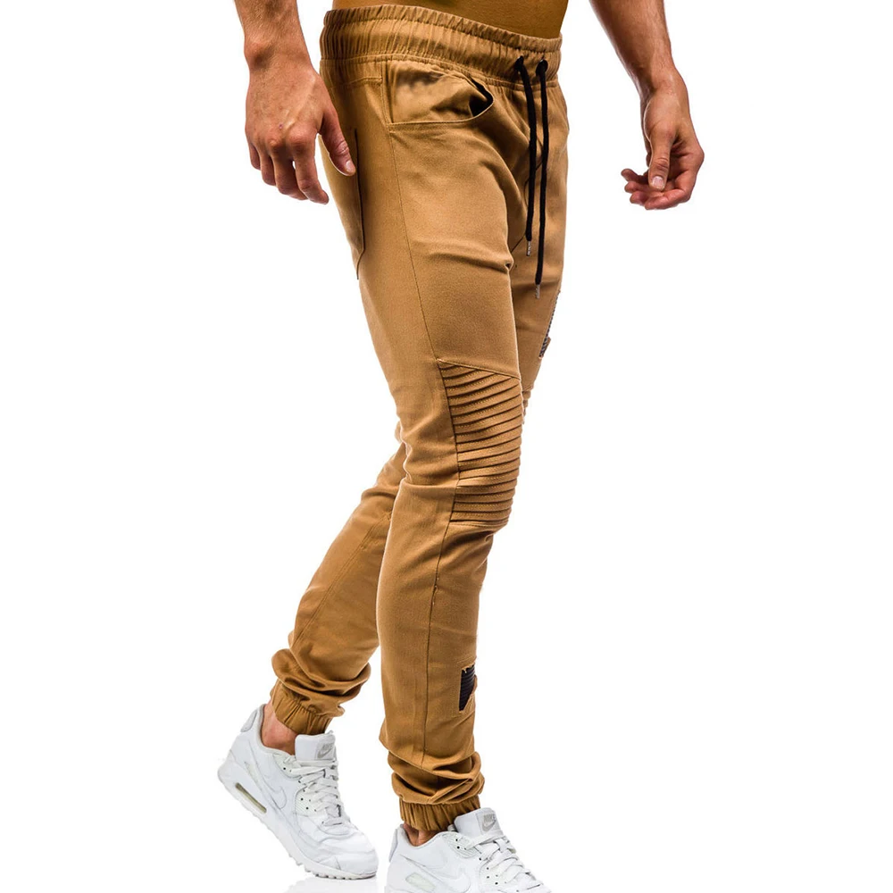Уличная одежда для мужчин s Joggers, Брендовые мужские брюки, мужские брюки, повседневные камуфляжные штаны с отстрочкой, штаны для хип-хопа, спортивные штаны для бега цвета хаки