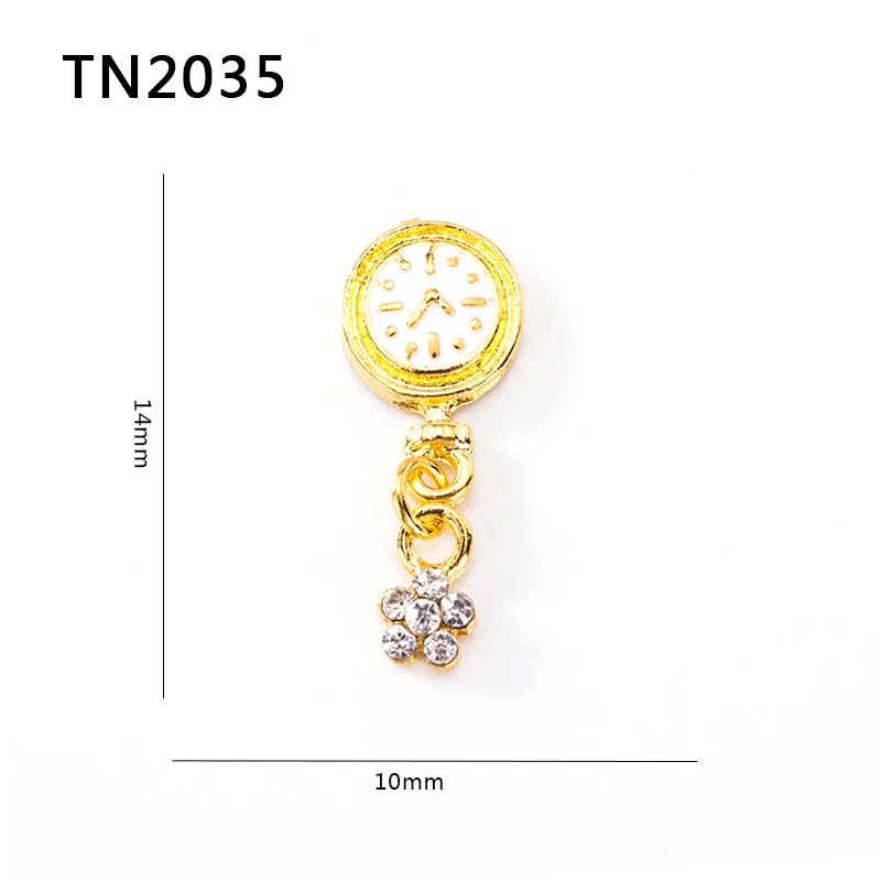 10 шт./лот Очаровательные золотые часы для дизайна ногтей ювелирные изделия из