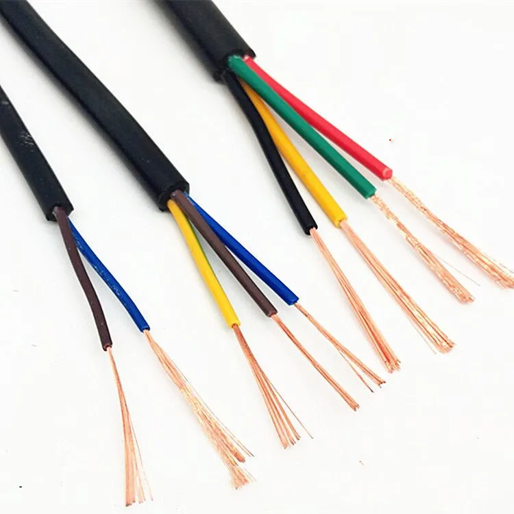 24 AWG 0 2 мм2 RVV 2/3/4/5 сердечников медный провод электрический кабель черный с мягкой