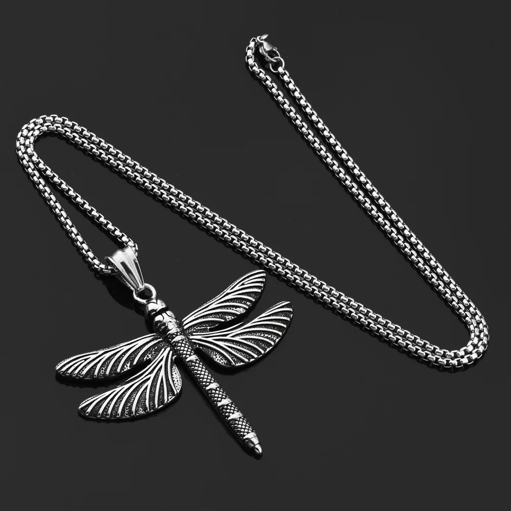 2017 Новый хип хоп ГУФАН стрекоза кулон ожерелье из нержавеющей стали модные