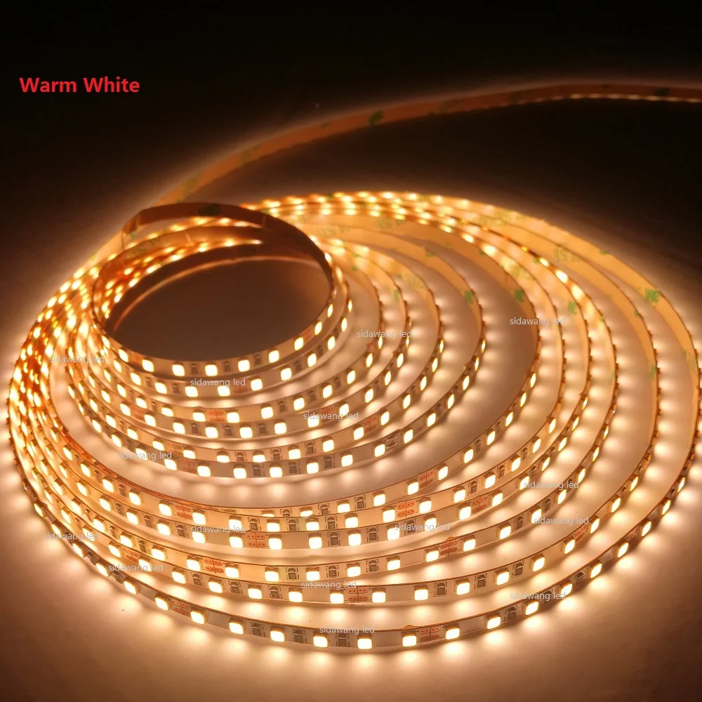CRI&gt 90Ra 5 м DC24/12 В суперяркие 2835SMD LED (22-24lm/led) 2700-6500K 120 светодиодов/метр мм PCB