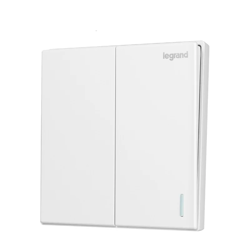 Высокое качество 2 Gang Промежуточный Выключатель магнолии белая большая панель 86