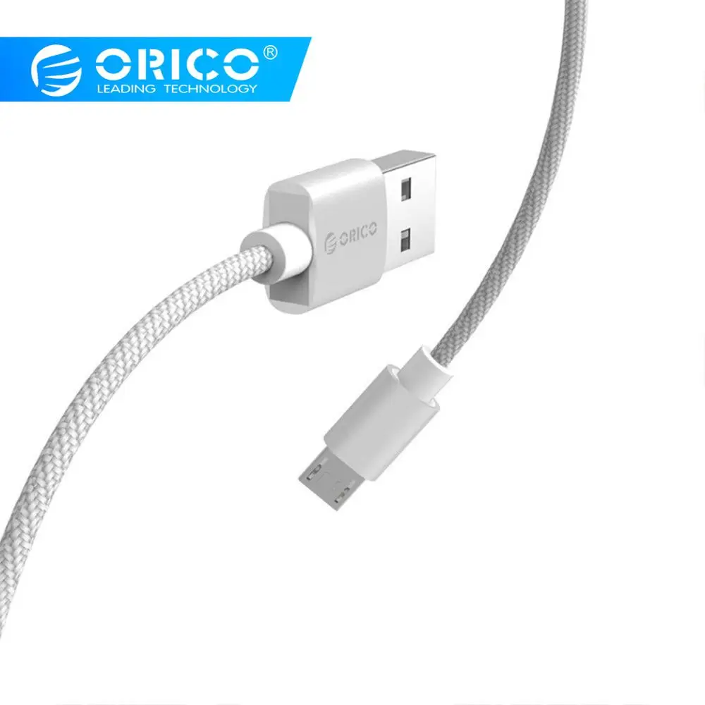 Нейлоновый кабель Micro USB ORICO для Samsung Xiaomi быстрой зарядки и передачи данных