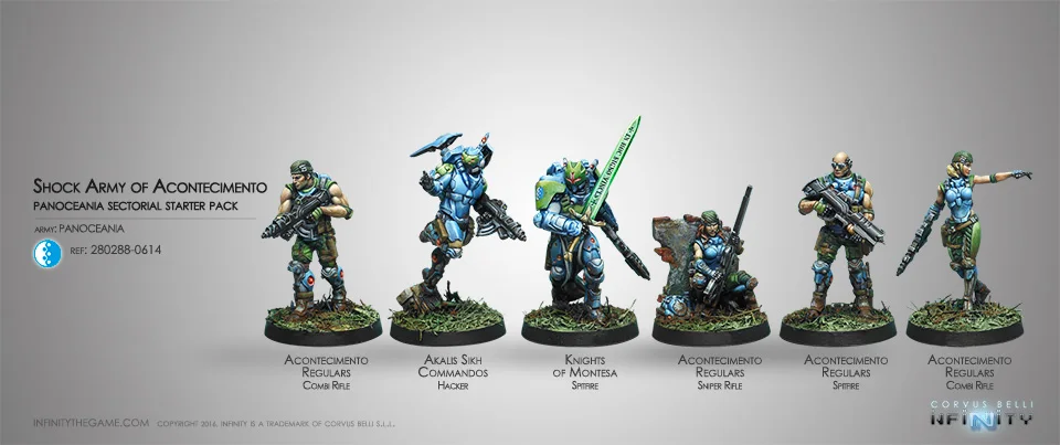 [Loong Way Miniatures] Corvus Belli Infinity 0614 SHOCK ARMY OF ACONTECIMENTO panокеания SECTORIAL 32 мм Металлические Миниатюрные
