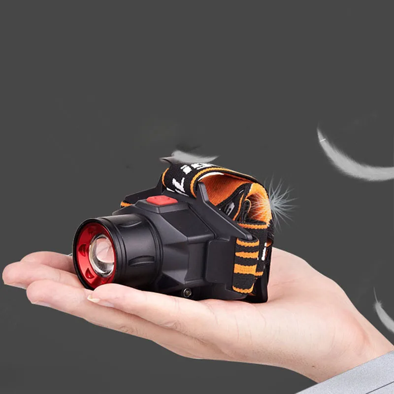 Powerful Q5 LED Headlamp Rechargeable Headlight Built-in Battery Head Lamp Torch Flashlight Zoomable Adjustable Camping Hiking | Лампы и