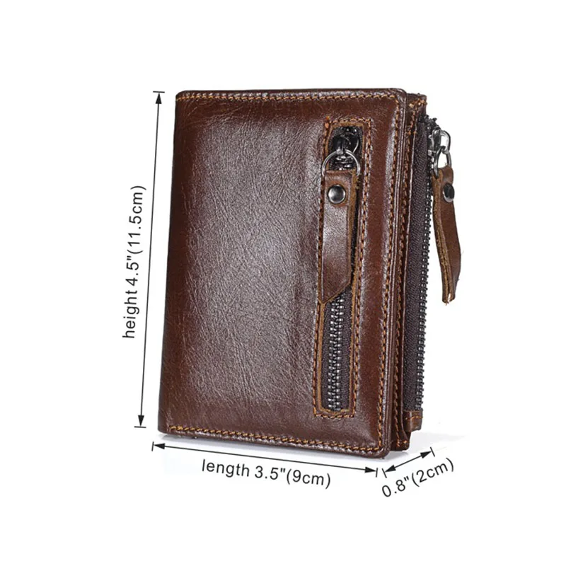 

Vintage Genuine Leather wallet men Coin pocket wallet Short section Casual Clutch coin purse Designer Car suture Brown purses