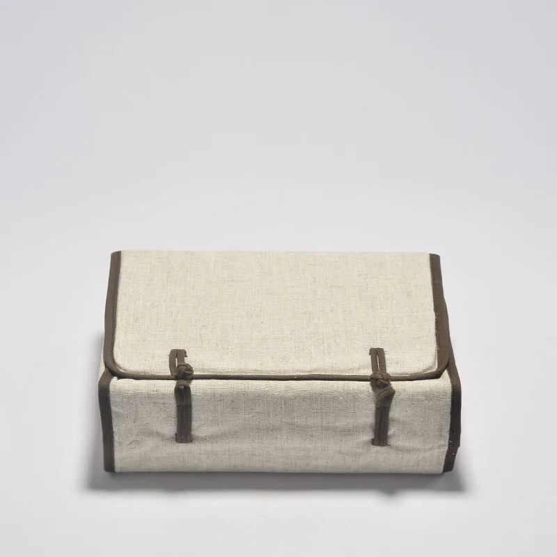 Японский стиль портативная походная чайная посуда сумка для хранения льняной