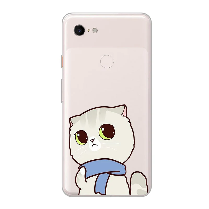 ciciber New Fashion Phone Cases For Google Pixel 3 2 XL Case Soft TPU Back Cover for 3XL 2XL Animal Cat Dog Funda Coque |