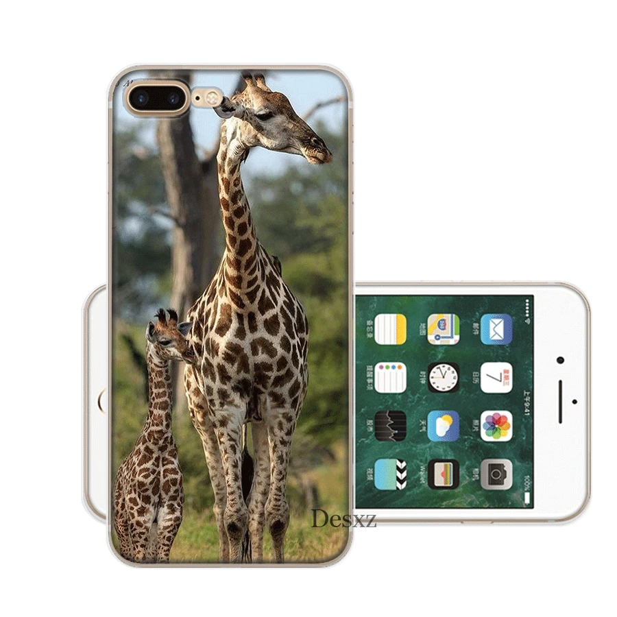 Desxz Giraffes Mobile Phone Case for iPhone 6 6s 7 8 Plus 11 Pro X XS Max 5 5s SE Cover Protection |