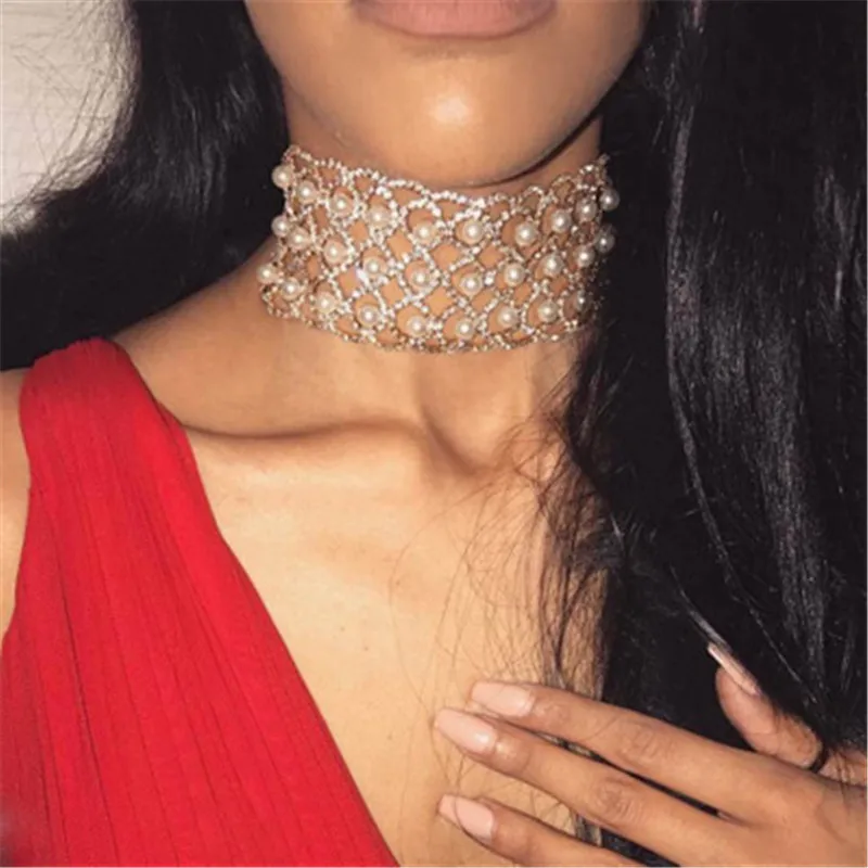 kuniu choker necklace for women Simple and stylish personality claw chain pattern imitation pearl fashion jewelry | Украшения и