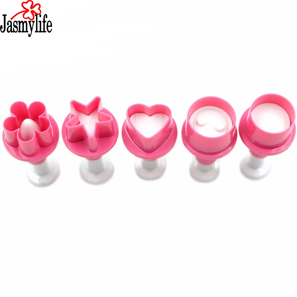 Плунжер для цветов 5 шт. резак сердца помадки сахара ремесла форма с пятиконечной