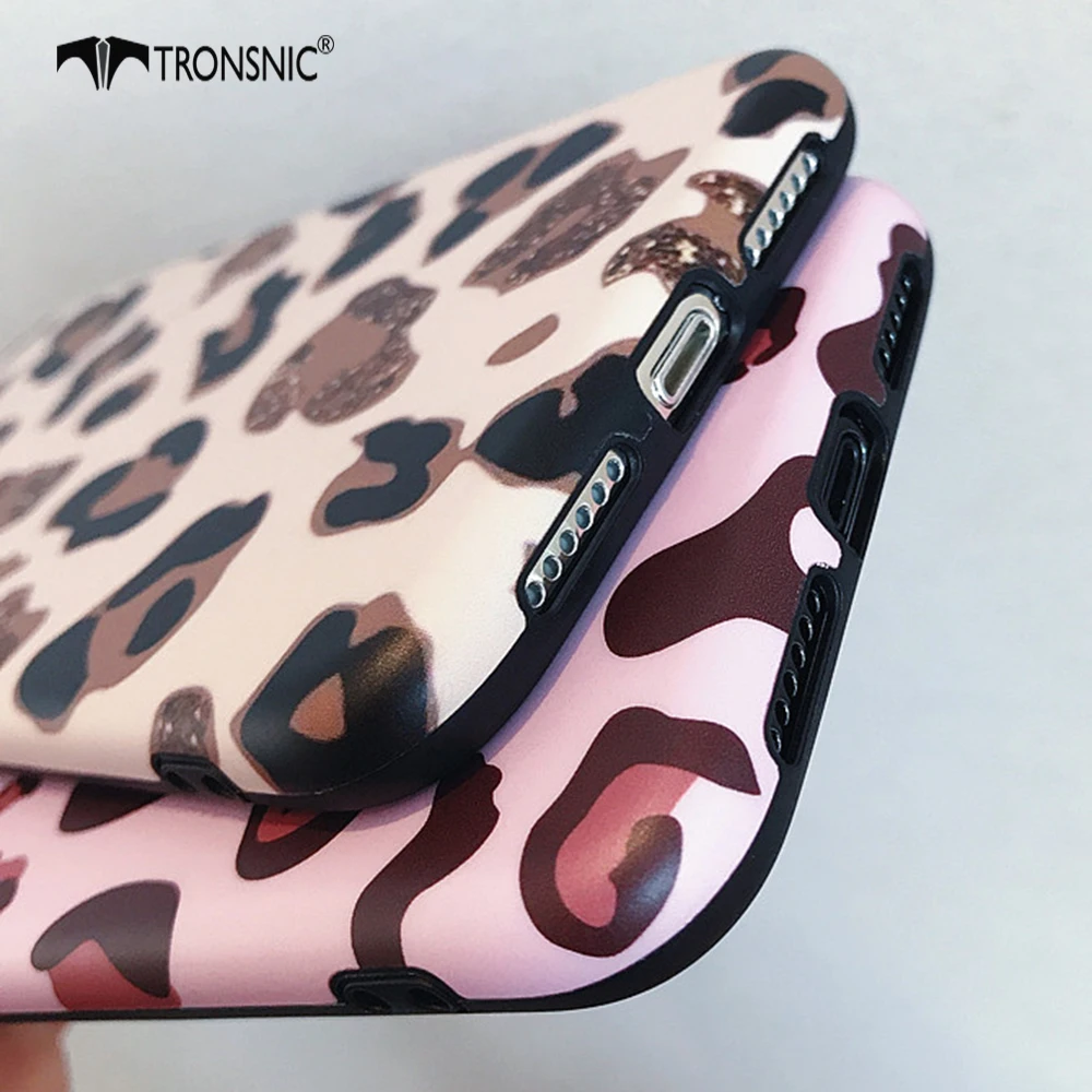 Модный леопардовый чехол Tronsnic для телефона iPhone X XS MAX XR мягкий Блестящий