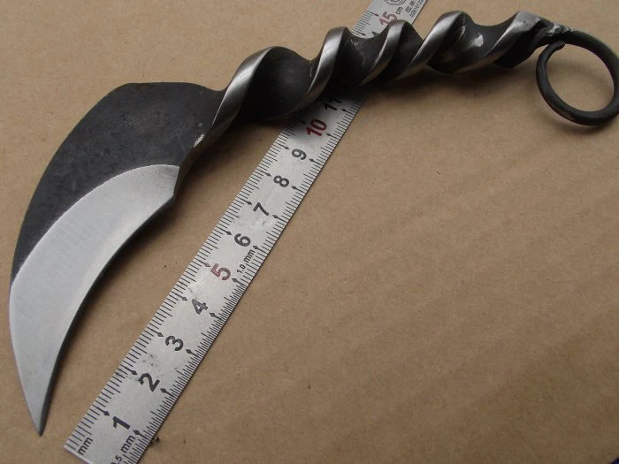 Ручной Резьбой Ручкой Изогнутый Коготь Нож Охотничий Фиксированным Лезвием Ножи