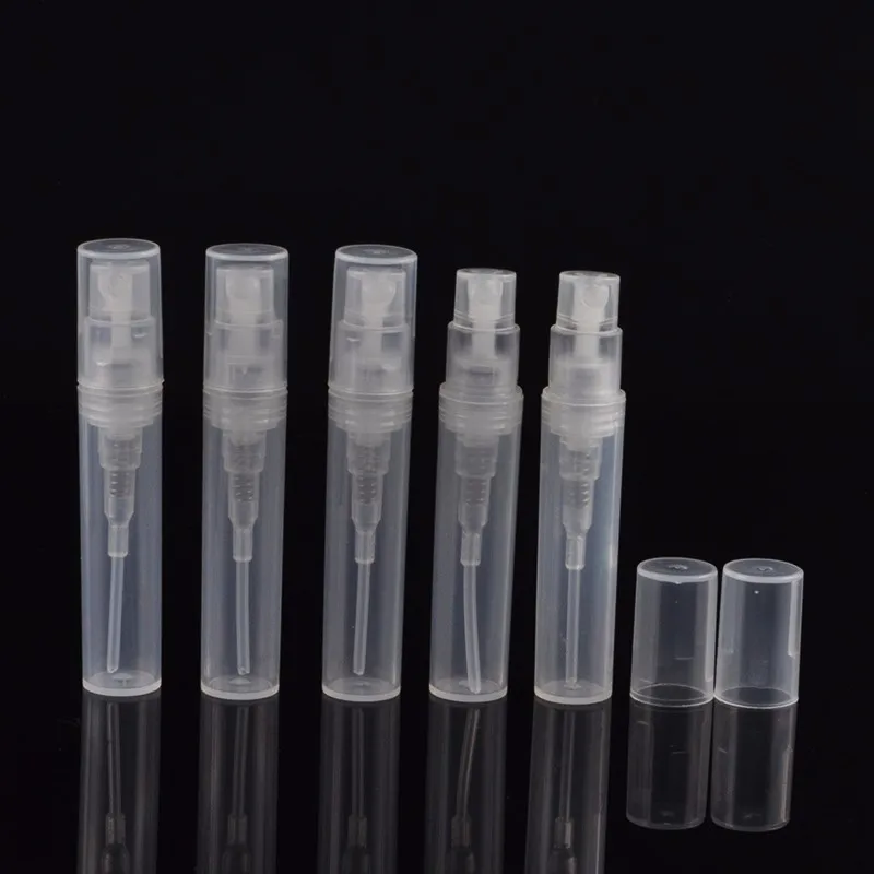 MUB-50 шт./лот 3 мл пластиковые флаконы с распылителем parfum refill контейнеры для образцов косметический опрыскиватель бутылка насос