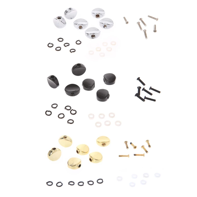 

2019 6Pcs Replacement Guitar Tuners Machine Head Metal Buttons Tuning Pegs Parts