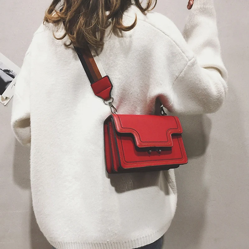 Женская маленькая сумка с широким плечевым ремнем женские сумки вышивкой