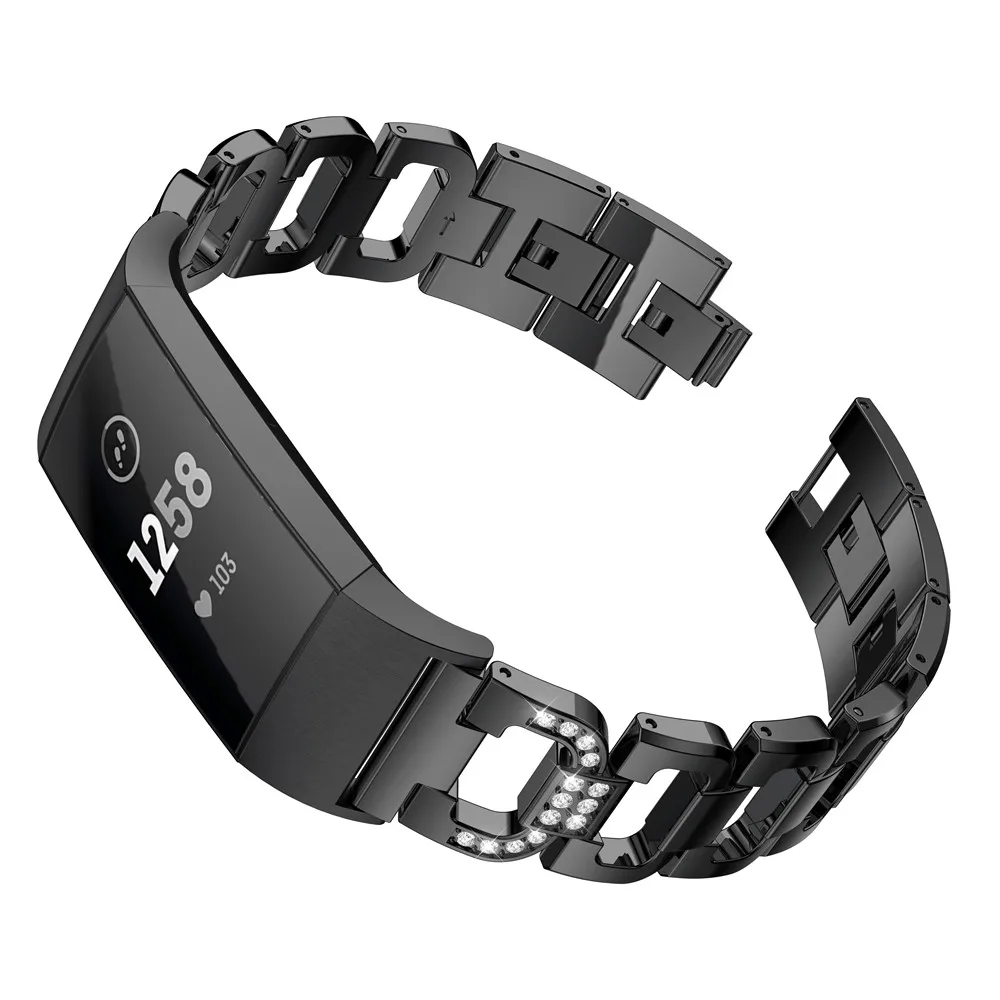 Роскошный блестящий ремешок на запястье для умных часов Fitbit charge 3|Ремешки часов| |