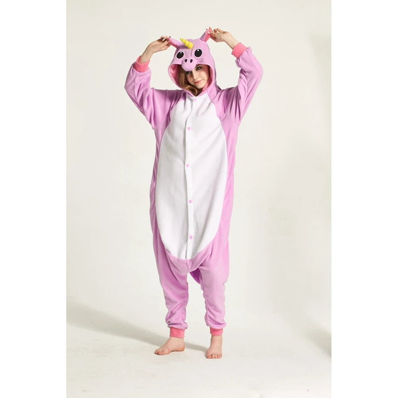 Фиолетовый единорог Пегас Пижама для животных Onesie Толстовка взрослых женщин и