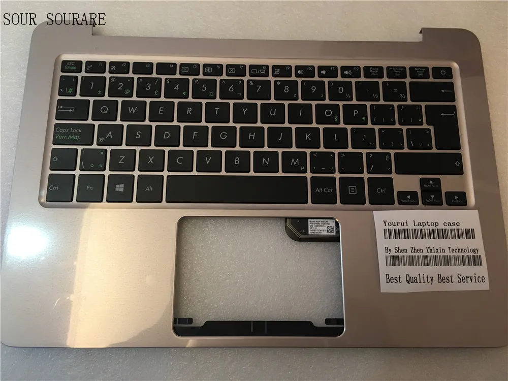 Чехол Four sourare для Asus UX305 UX305FA Silver C с черной клавиатурой США|Сумки и чехлы ноутбуков|