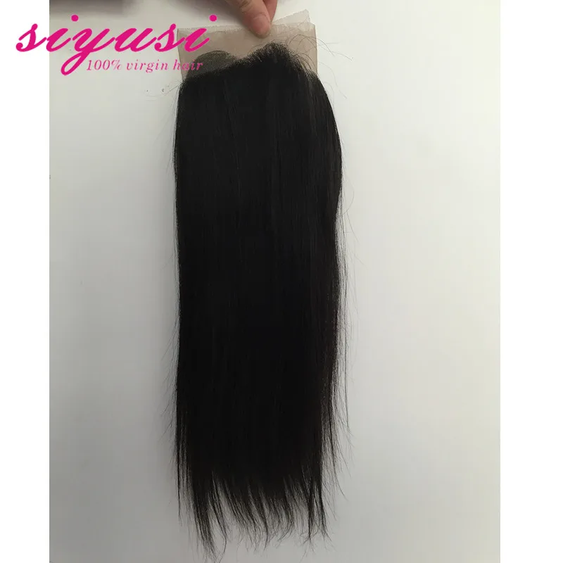 Ear To Lace Frontal Closure With Baby Hair 100% Virgin Human Full Brazilian straight |
