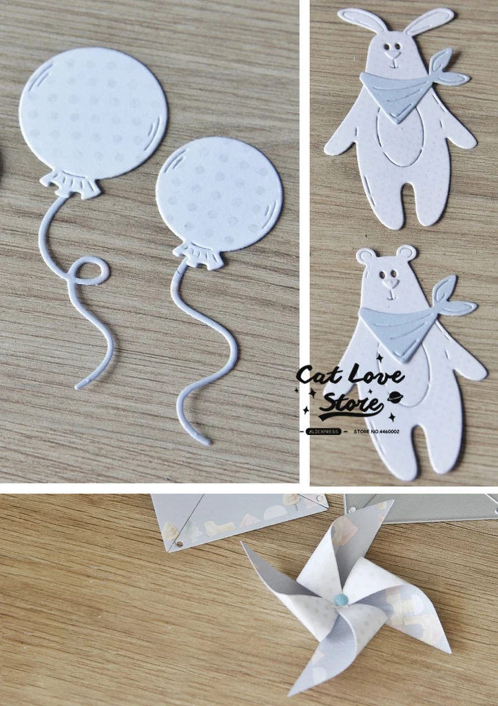 Металлические штампы в виде медведя кролика животного трафареты для рукоделия