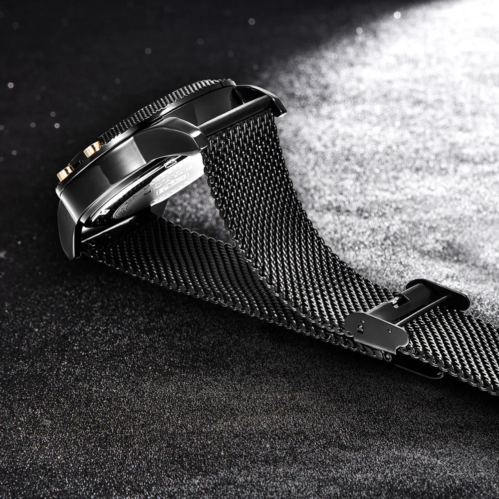 Мужские спортивные часы Montre Homme водонепроницаемые кварцевые с хронографом