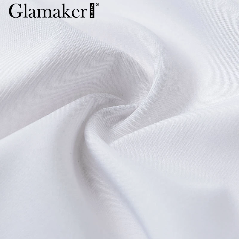 Glamaker сексуальный вечерние праздничный укороченный топ Женская рубашка женская сексуальная уличная летняя Топы И Футболки Весна клубный Повседневный Топ с коротким рукавом