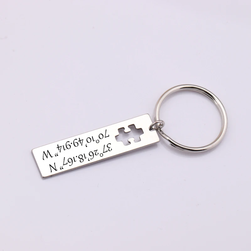 Персонализированные и долготу предметов ожерелье &quotкоординаты&quot брелок для
