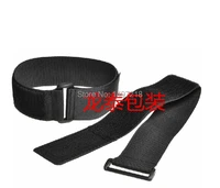 free shipping 10pcs 2 5cm x 50cm nylon self adhesive elastic strap tapes with plastic buckle sticky hook loop cable ties