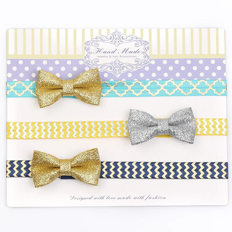 3 шт. большой бант для маленьких девочек повязка на голову с цветочным принтом