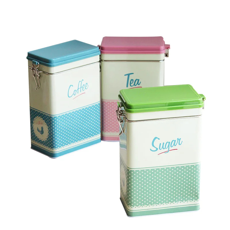 

Ретро-Чайная Коробка для хранения кофейных зерен, стандартные маленькие железные коробки для хранения