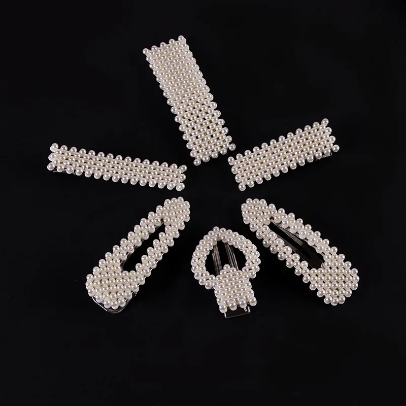 Модная Корейская жемчужная заколка с имитацией жемчуга ручная работа боковая