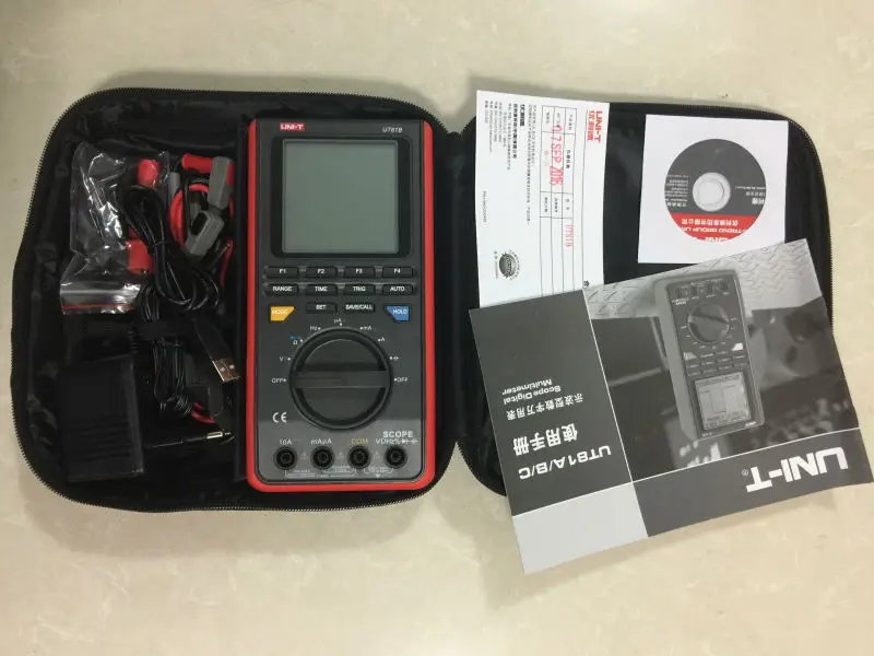 UNI T UT81B цифровой мультиметр осциллограф AC DC Вольт Ампер Ом Емкость Гц Тестер|multimeter