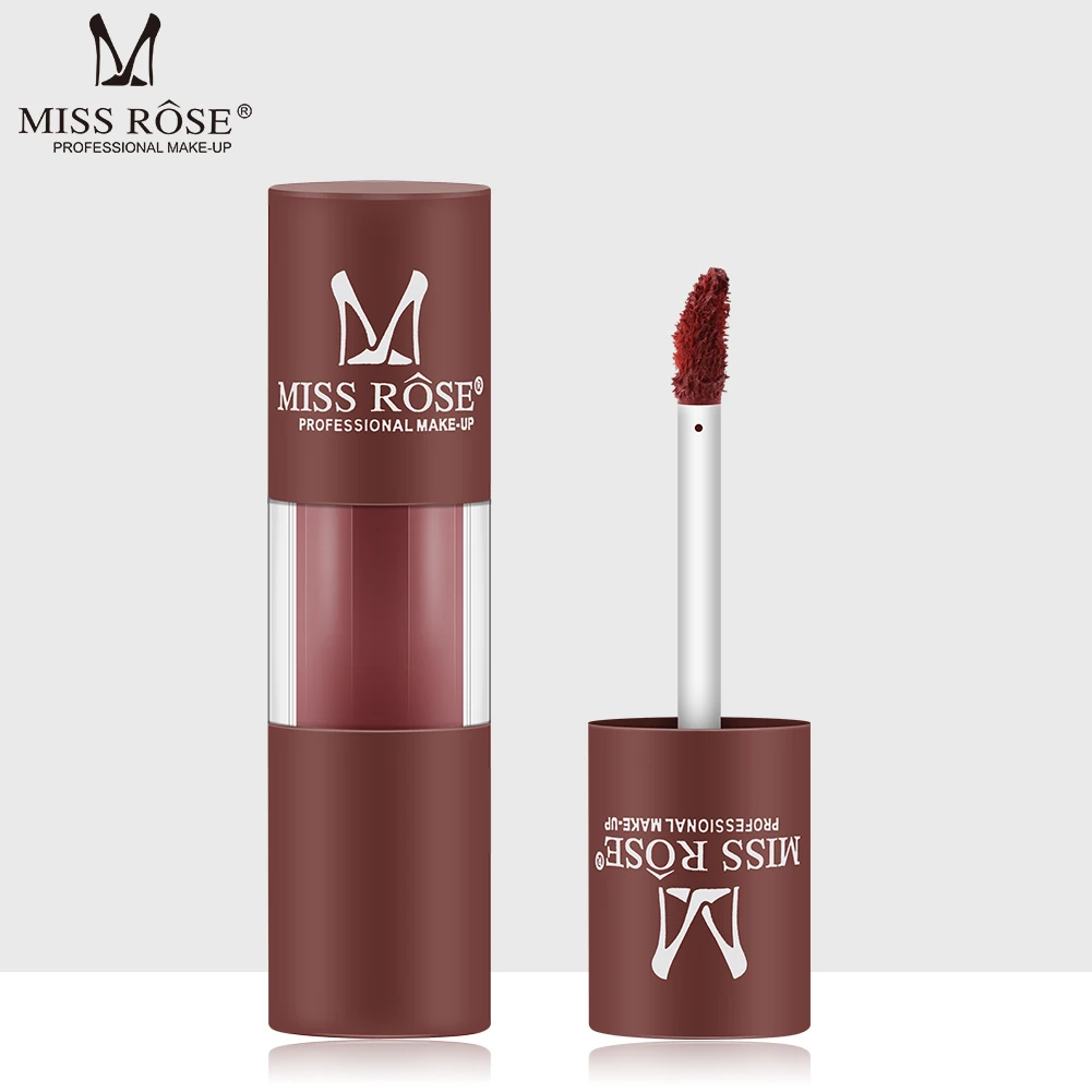 MISS ROSE Velvet матовый блеск для губ Жидкость цвета "нюд" Увлажняющая помада водопроф блеск для губ ТИНТ Макияж для губ длительная глазурь