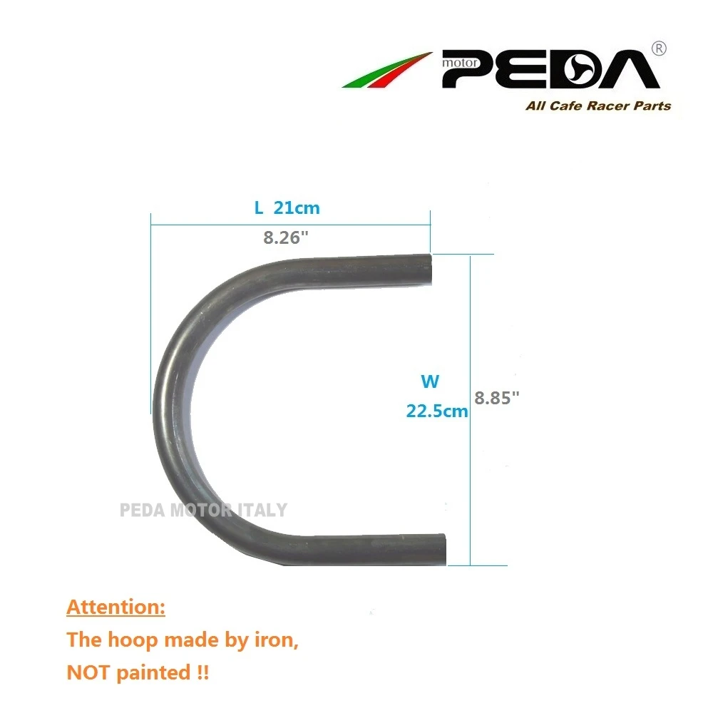 4U L22 W22.5 Запчасти для Кафе Racer vintageSeat Frame Hoop Loop W LED Light Lamp стиль Brat Flat Steel Iron HONDA YAMAHA SUZUKI