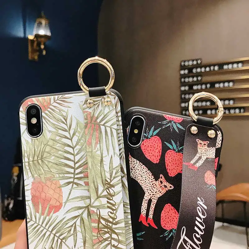 Чехлы Boucho с ремешком на запястье для телефонов iPhone XS Max X XR 6 6S 7 8 Plus 11 pro max чехол