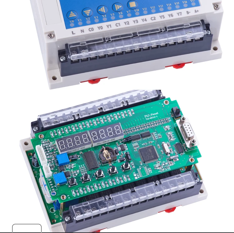 FX1N FX2N 20MR 4AD 2DA PLC контроллер со светодиодный дисплеем, RS232 RS485 Modbus RTU для Mitsubishi FX PLC