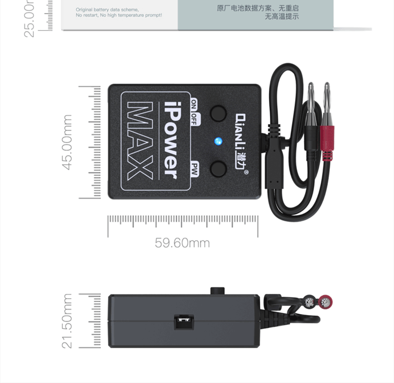 I power MAX 5th Gen источник питания i power Тестовый Кабель для iPhone 6G/6 S/6 P/6SP/7/7 P/8G/8 P/X/XS max испытательный кабель управления питанием постоянного тока