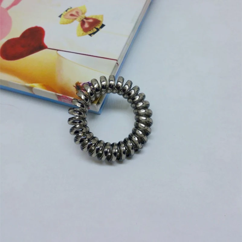 

100pcs/lot 4 Colors 3.5cm Hair Accessories Telephone Cord Phone Plastic Strap Hair Band Hair Rope Hair Ties Headbands